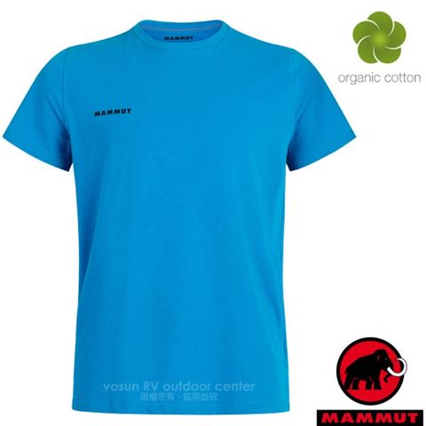 【瑞士 MAMMUT 長毛象】男新款 Mammut Logo 吸濕快乾彈性圓領短袖T恤_1017-07294-50335 龍膽花