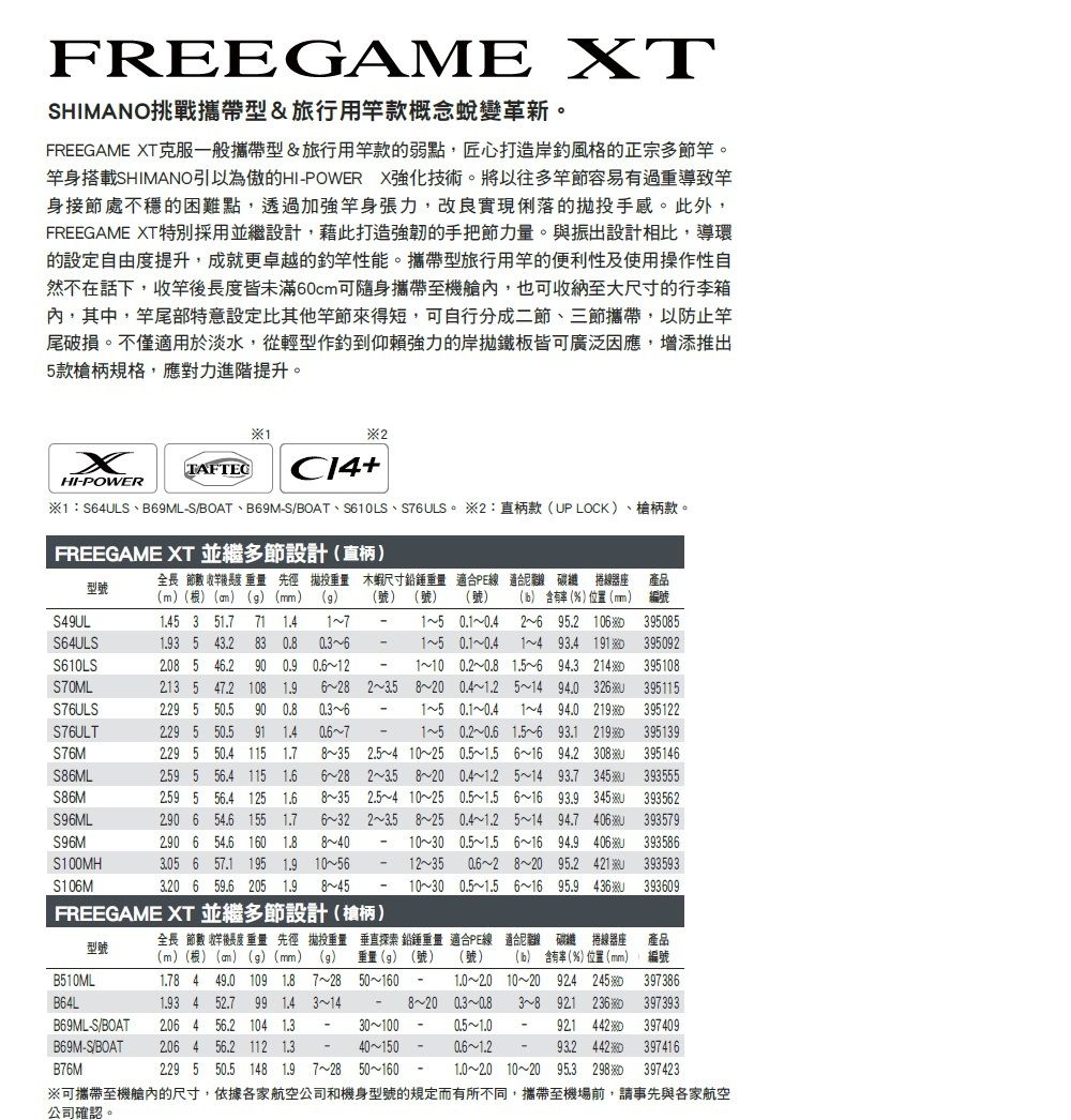 SHIMANO】FREEGAME XT S70ML 旅行竿_39511 - PChome 24h購物