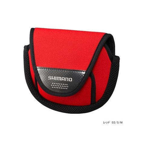 【SHIMANO PC-031L】捲線器保護套 紅色-S▼採用耐衝擊性的緩衝性材質。 不用折收手把即可收納的2 WAY設計。▼