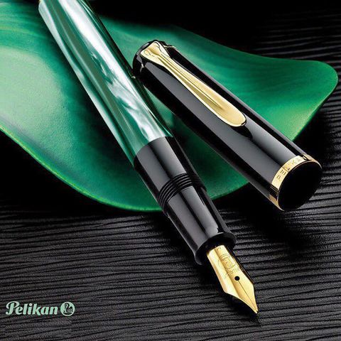 《Pelikan 百利金 Ｍ205 綠色大理石紋 鋼筆》德國 Pelikan
