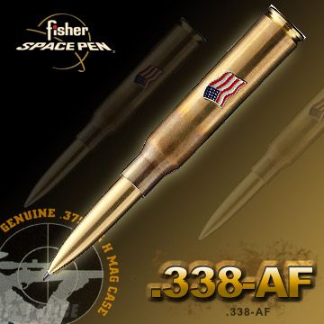 Fisher Cartridge Space Pen With American Flag 子彈造型太空筆#338-AF