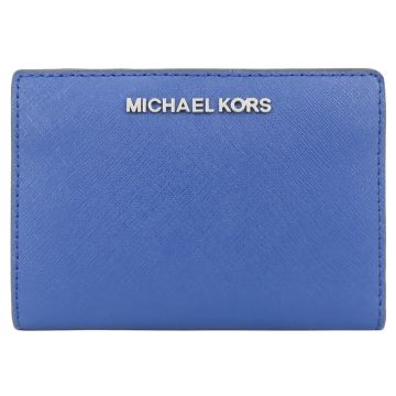 Michael Kors  JET SET 防刮卡片零錢短夾-寶藍