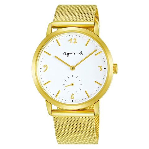 【agnes b.】法式獨立優雅米蘭帶手錶43mm(BN4008X1)