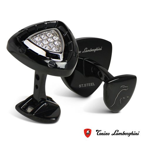 藍寶堅尼Tonino Lamborghini SPYDER BLACK系列 袖釦(黑) 