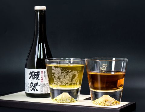 總代理公司貨 日本製【田島硝子】日本手工吹製 富士山 經典X龍杯限定 對杯_TG15-015-R+TG19-001-RYU