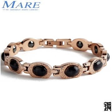 MARE 【-316L白鋼系列】花雅(灰藍貓眼石)玫金 款