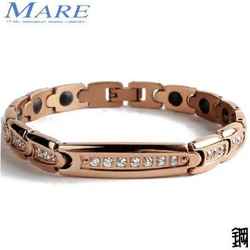 MARE 【-316L白鋼系列】金色時光(玫金爪鑲滿鑽) 款