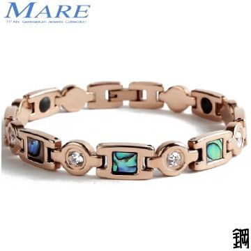 MARE 【-316L白鋼系列】綺麗(鮑貝玫金爪鑲鑽)寬 款