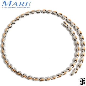 MARE 【-白鋼項鍊】系列戀心 (全鍺)銀金雙色 款