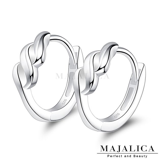 Majalica 純銀耳環 交織的愛 易扣式耳環 兩款任選 一對價格 PF7107