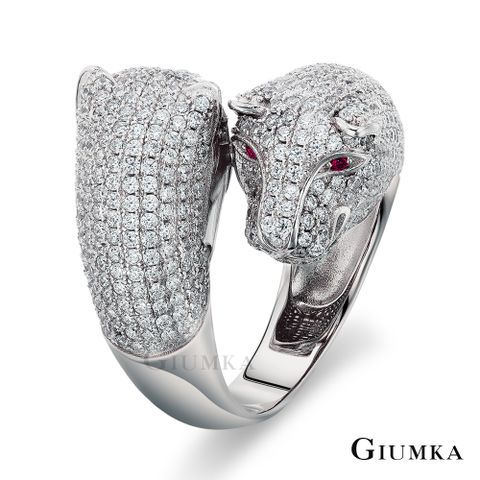 GIUMKA．925純銀戒指．金錢豹．個性食指戒．情人節禮物
