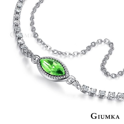 GIUMKA．手鍊．幸福果實．採用施華洛世奇水晶元素．綠