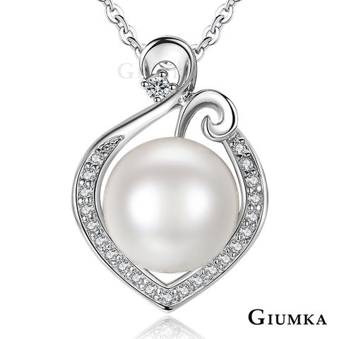 GIUMKA 華貴富麗珍珠項鍊 精鍍正白K 兩色任選 MN06031-1