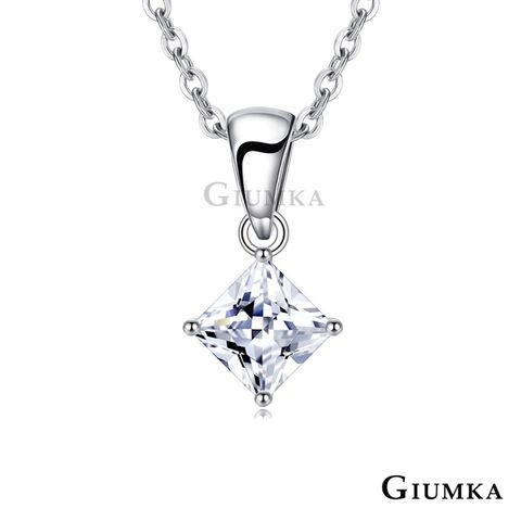 GIUMKA 純銀項鍊 幾何方鑽 單鑽設計 名媛淑女款 兩款任選 單個價格 MNS09059-2