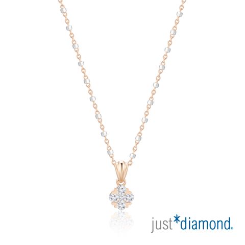 【Just Diamond】Shining Star系列 18K玫瑰金 鑽石墜子