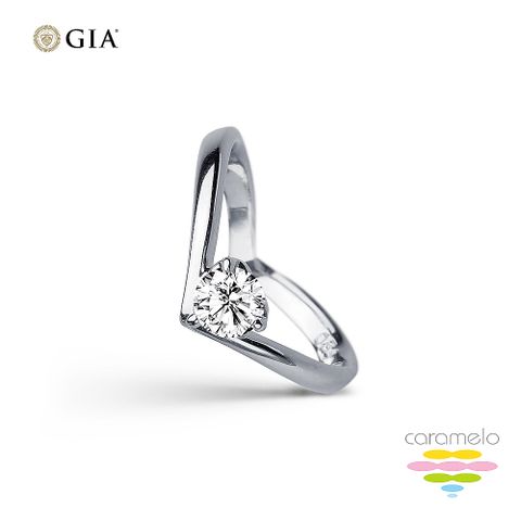 Caramelo 彩糖鑽工坊 彩糖 GIA 30分 F/VS2 V形 皇冠鑽戒 3EX+頂級北極光車工 鑽石