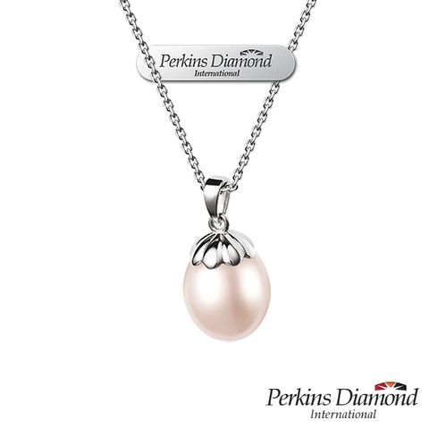 925純銀項鍊 PERKINS 伯金仕 10-10.5mm 天然淡水珍珠項鍊