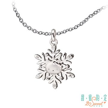 HelloKitty 雪國之戀kitty純銀墜子 送項鍊