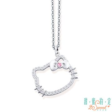 HelloKitty 甜而不膩kitty純銀墜子 送項鍊