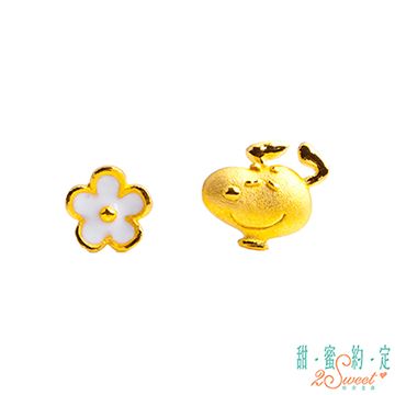 2sweet 甜蜜約定  心花朵朵Snoopy黃金耳環
