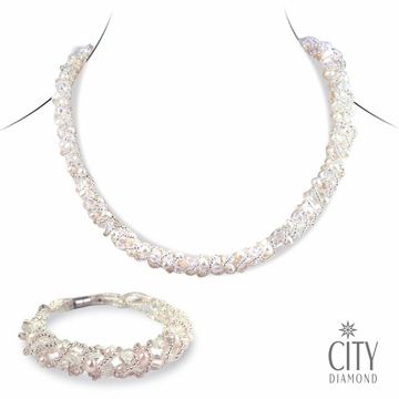 【City Diamond引雅】珍珠項鍊+珍珠手鍊套組PN00510