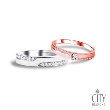 City Diamond 引雅 『美好時光』鑽石結婚對戒L00818-817