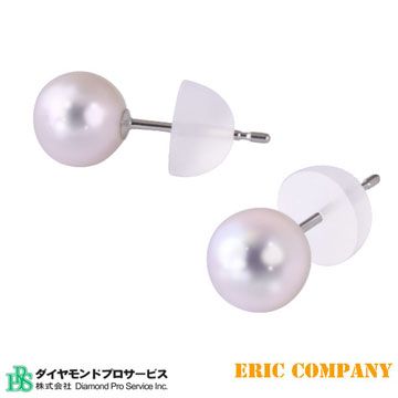 【EM eileen me】日本東京-幸せ アコヤ本真珠 18K白金珍珠耳環-8~8.5mm