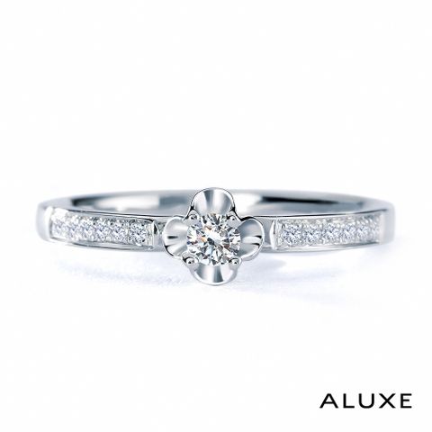 A-LUXE 亞立詩鑽石 18K金情侶結婚戒指-女戒