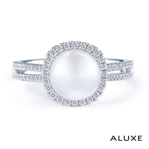ALUXE 亞立詩 寵愛系列 18K鑽石AKOYA珍珠戒指