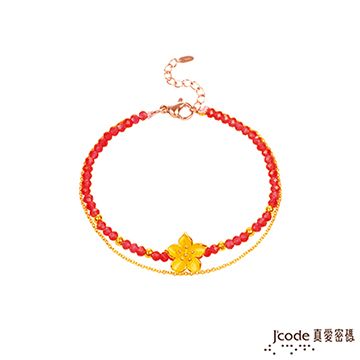 Jcode 真愛密碼 Jcode 花開了黃金/石英手鍊-雙鍊款