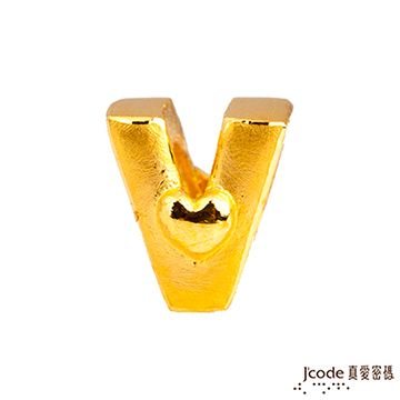 Jcode 真愛密碼 Jcode V英文字母黃金串珠