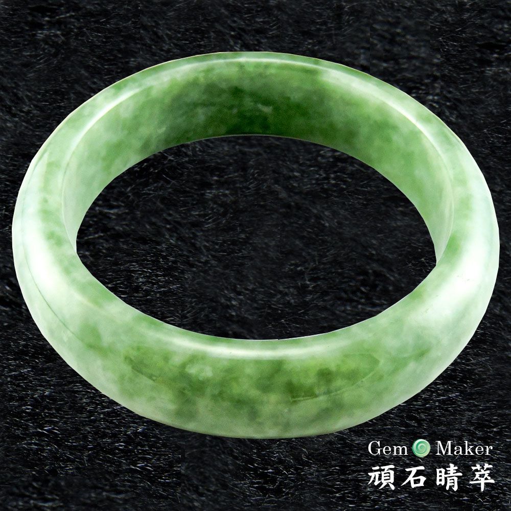 GemMaker 頑石睛萃 豆種全青天然翡翠手鐲 17.2mm-買就送品牌手珠一條(送完為止)