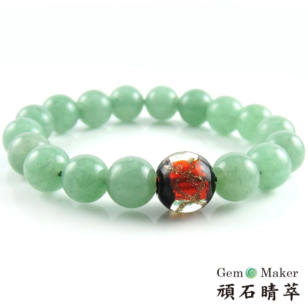 GemMaker 頑石睛萃 綠東菱琉璃手珠