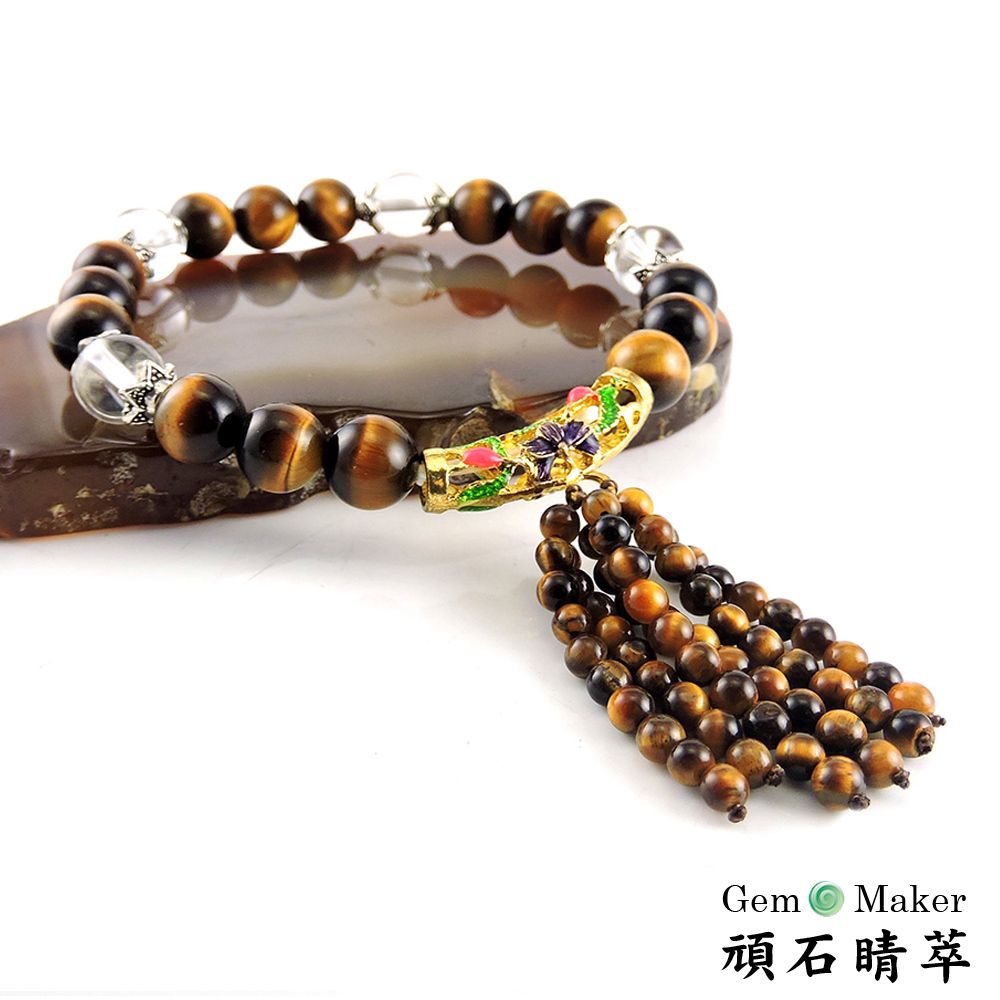 GemMaker 頑石睛萃 開運避邪虎眼流蘇手珠-買就送品牌手珠一條(送完為止)
