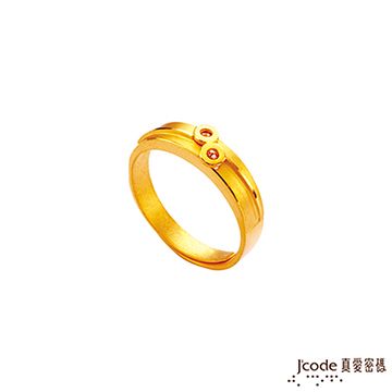 Jcode 真愛密碼 Jcode 愛在一起黃金/水晶女戒指