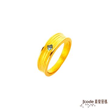 Jcode 真愛密碼 Jcode 許定終身黃金/水晶男戒指