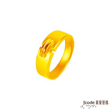 Jcode 真愛密碼 Jcode 平凡幸福黃金男戒指