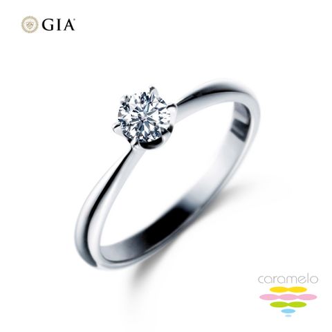 Caramelo 彩糖鑽工坊 彩糖 GIA 1克拉 E/SI2 18K 六爪鑽戒3EX+頂級北極光車工