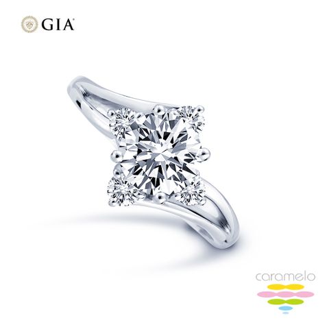 Caramelo 彩糖鑽工坊 彩糖 GIA 1克拉 F/SI2 3EX 18K 八心八箭車工鑽戒