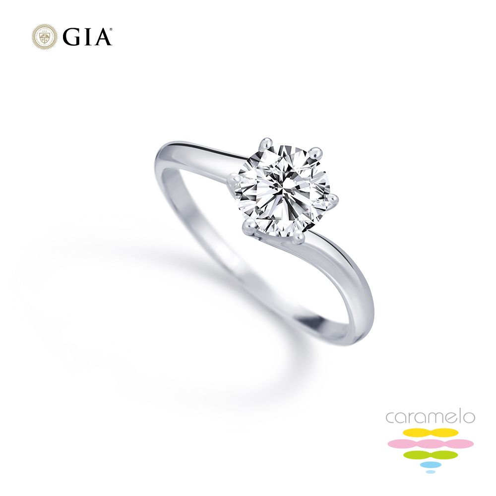 Caramelo 彩糖鑽工坊 彩糖 GIA 1克拉 F/SI2 3EX 18K 六爪鑽石鑽戒