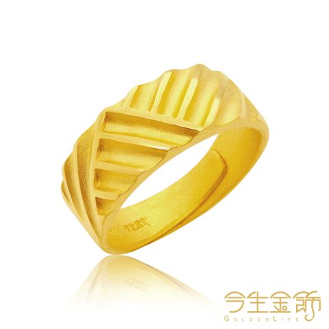 今生金飾 　無懼男戒　黃金戒指