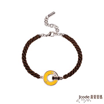 Jcode 真愛密碼 Jcode 永恆承諾黃金/白鋼編織女手鍊