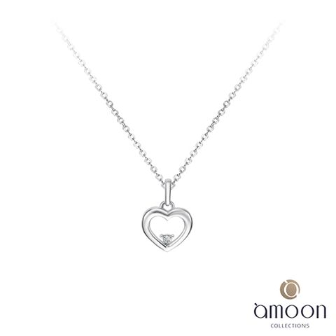 amoon 浪漫艾菲爾系列 回憶 K金鑽石墜子 送項鍊