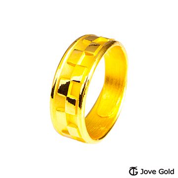 Jove gold 簡單愛黃金男戒指