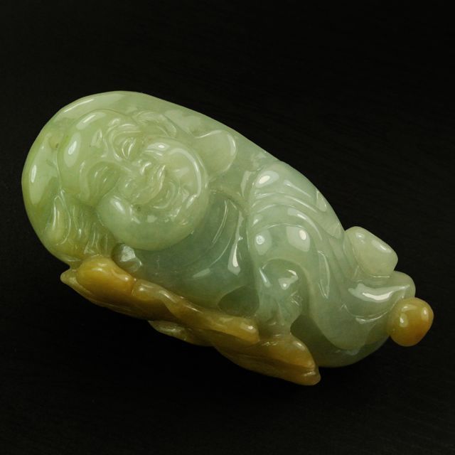 Gemdealler Jewellery 晉佳珠寶   福氣相伴彌勒佛 天然緬甸雙彩翡翠