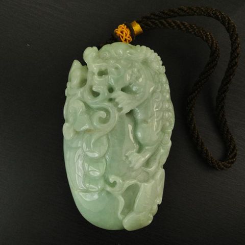 KIRIN 麒麟 晉佳珠寶 Gemdealler Jewellery 生動精雕瑞獸送福 天然緬甸A貨翡翠