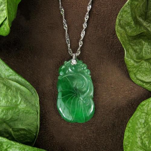 Gemdealler Jewellery 晉佳珠寶   天然緬甸A貨 k金翡翠葫蘆墜飾