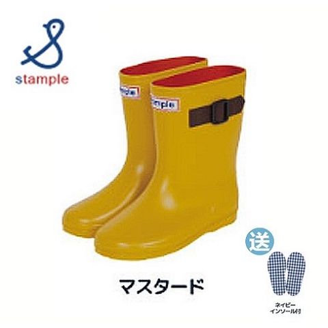 stample 日本製 扣帶式兒童雨鞋71970-黃色