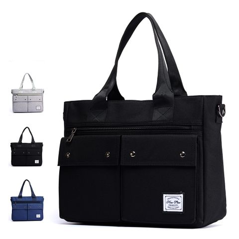 日系簡約防水多口袋單肩背包包 托特包斜背包公事包筆電包 NEW STAR BB40