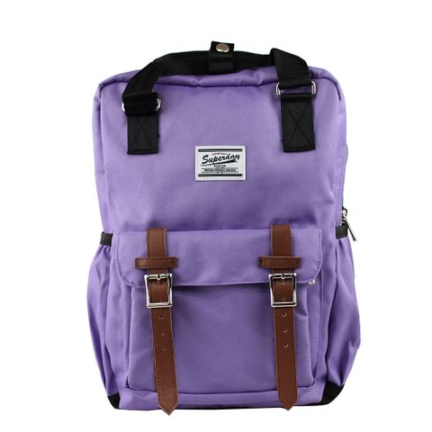 BODYSAC-淺紫色文青後背包 b608